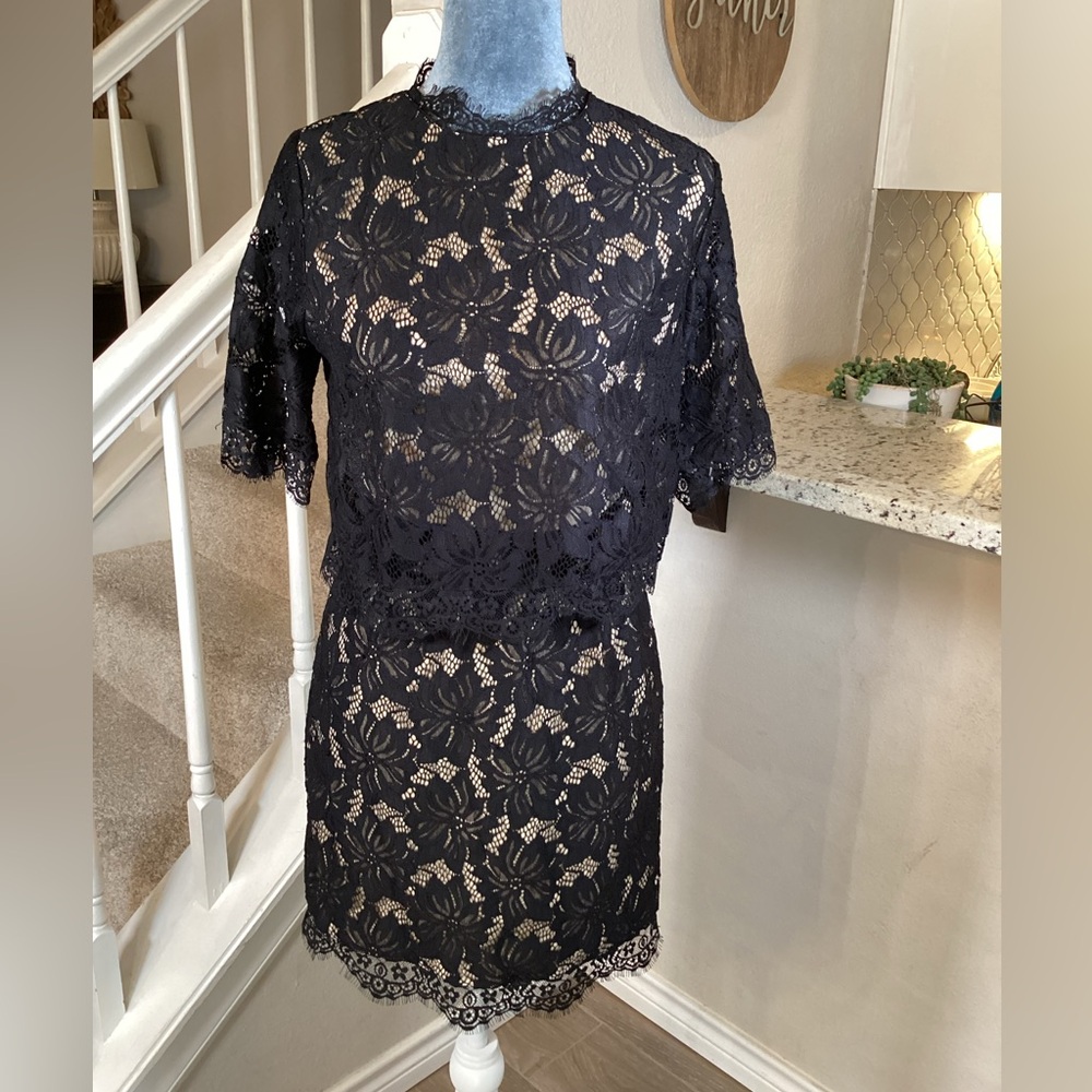 J The Way Elegant Black Lace Dress Size XS